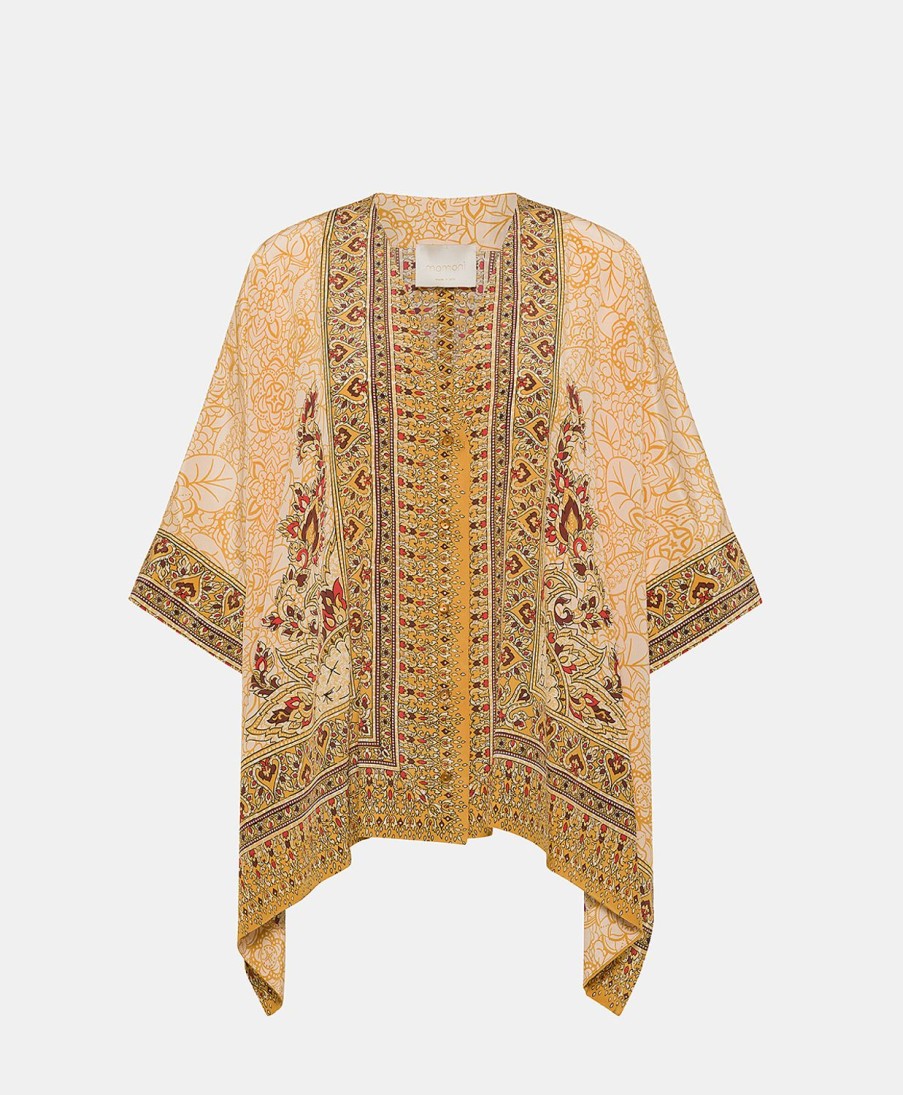 Momoni Ray Crepe De Chine Overhemd - Verbrand/Veelkleurig