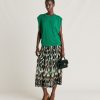Momoni Enna Lurex Jersey T-Shirt - Smaragd