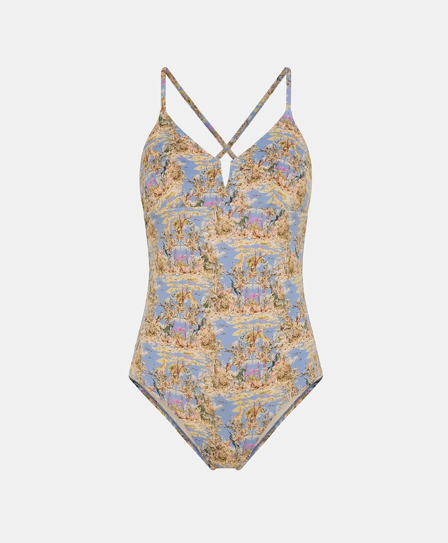 Momoni Coral Spring Eendelig Badpak - Cerulean Veelkleurig