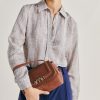 Momoni Petit Flore Leren Tas - Bruin