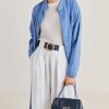 Momoni Petit Flore Leren Tas - Blauw