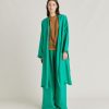 Momoni Patrice Cupro Jacquardbroek - Smaragd
